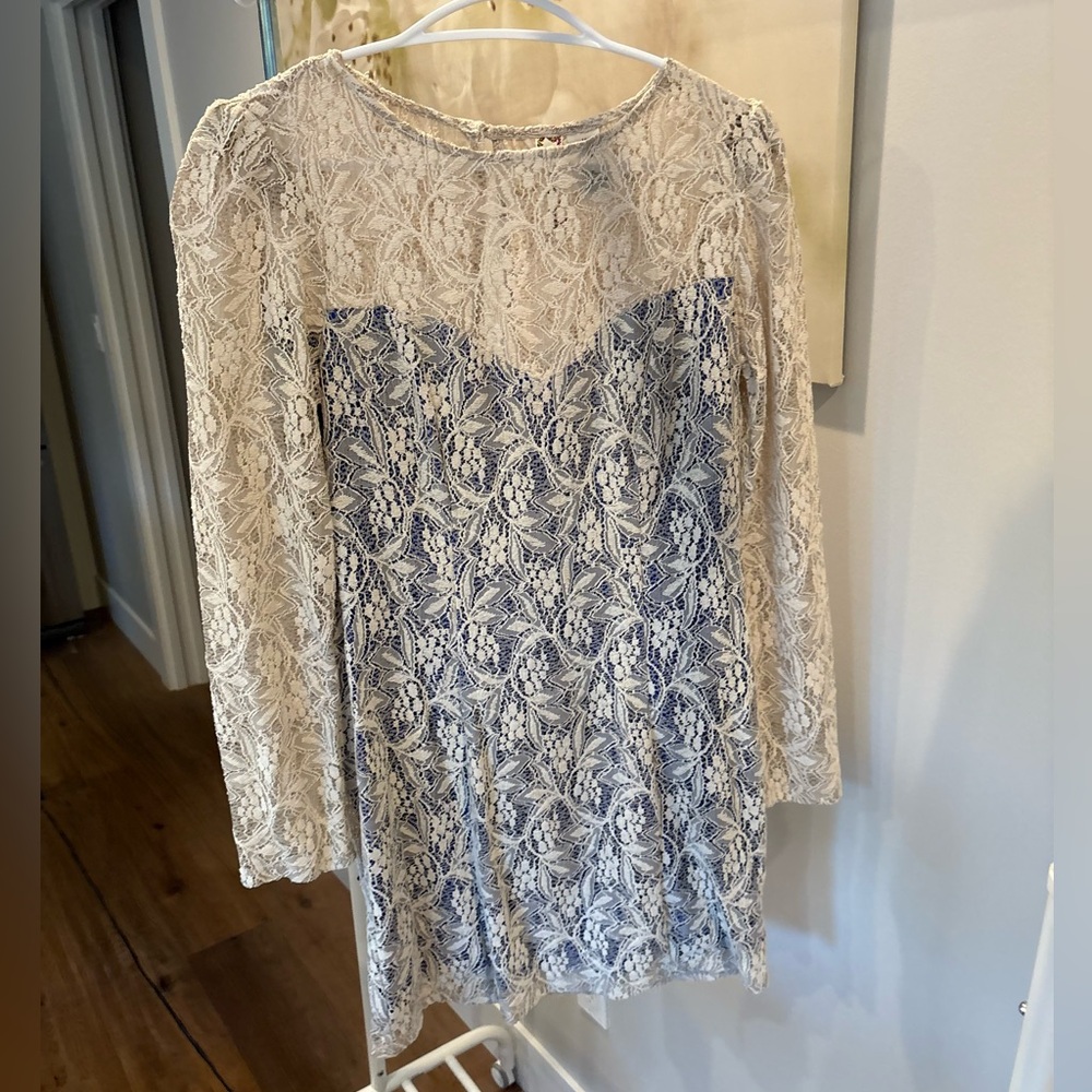 Mimi Chica Cream Lace Dress